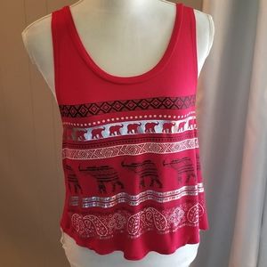 Cute crop top with elephant print